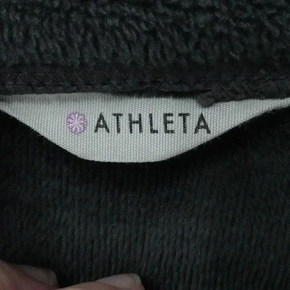 Athleta Hoodie Womens‎ Small Charcoal Gray Funnel Neck Kangaroo Pocket - Picture 3 of 16